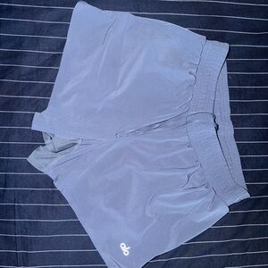 ALO Yoga steal blue 5inch running shorts (lined)